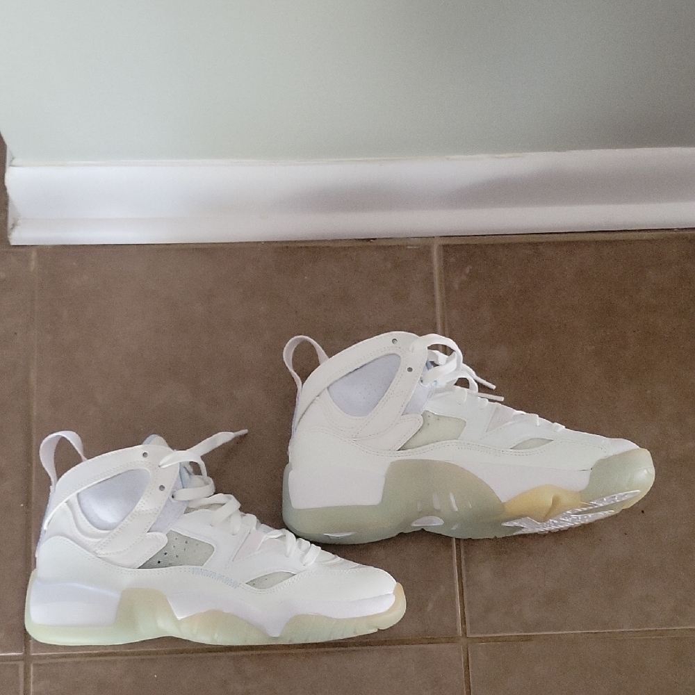 Kids White and Cream Sneakers